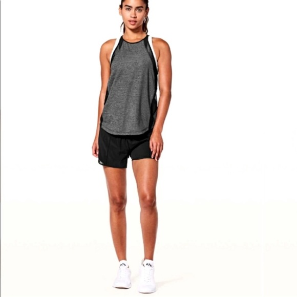 Lululemon Run Off Route Sheer Tank Top Racerback Crisscross Strappy Back Black 8 - Picture 2 of 15